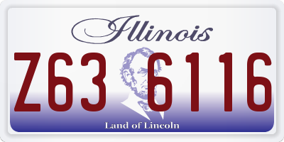 IL license plate Z636116