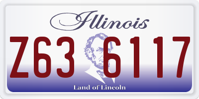 IL license plate Z636117