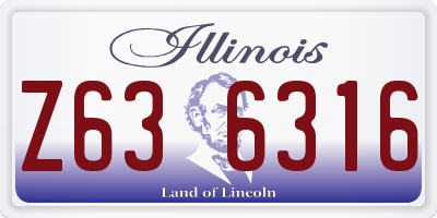 IL license plate Z636316
