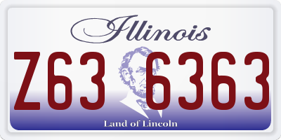 IL license plate Z636363