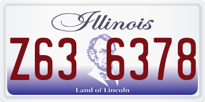 IL license plate Z636378