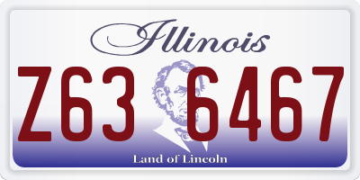 IL license plate Z636467