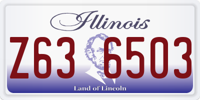 IL license plate Z636503