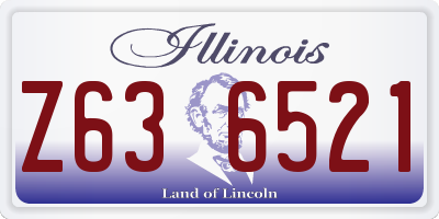IL license plate Z636521