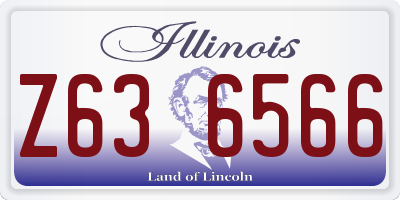 IL license plate Z636566