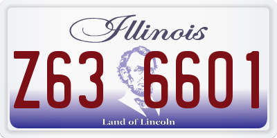 IL license plate Z636601