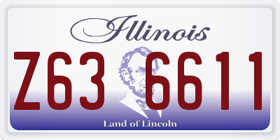 IL license plate Z636611