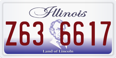 IL license plate Z636617