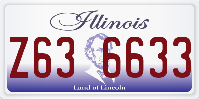 IL license plate Z636633