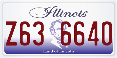 IL license plate Z636640