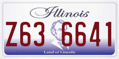 IL license plate Z636641