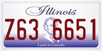 IL license plate Z636651