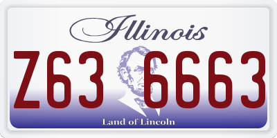 IL license plate Z636663