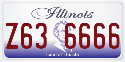 IL license plate Z636666