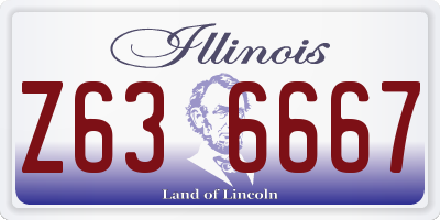 IL license plate Z636667