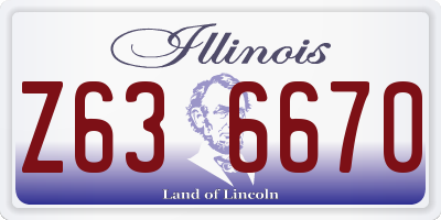 IL license plate Z636670