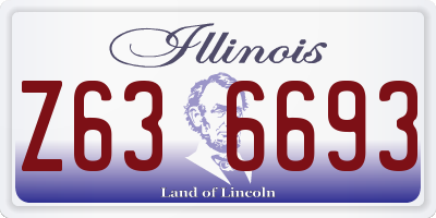 IL license plate Z636693
