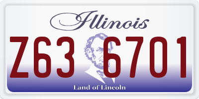IL license plate Z636701