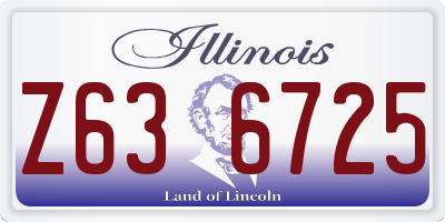 IL license plate Z636725