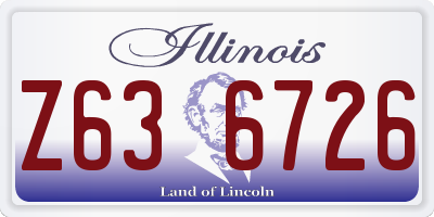 IL license plate Z636726