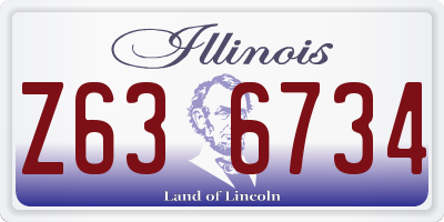 IL license plate Z636734