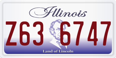 IL license plate Z636747