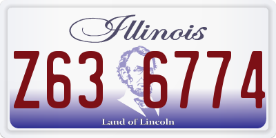 IL license plate Z636774