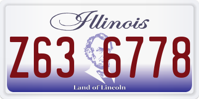 IL license plate Z636778