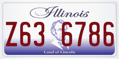 IL license plate Z636786