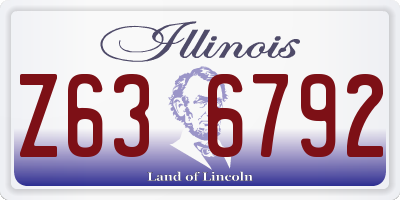 IL license plate Z636792