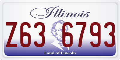 IL license plate Z636793
