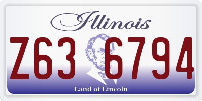 IL license plate Z636794