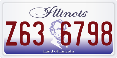 IL license plate Z636798