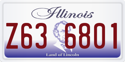 IL license plate Z636801