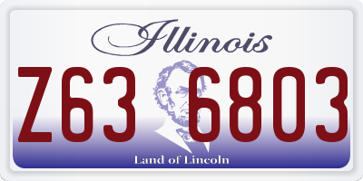 IL license plate Z636803