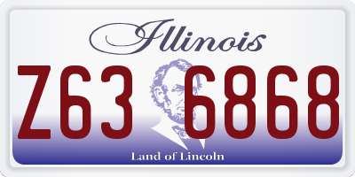 IL license plate Z636868