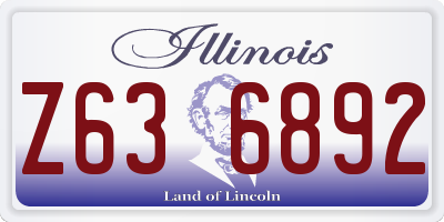 IL license plate Z636892