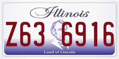 IL license plate Z636916