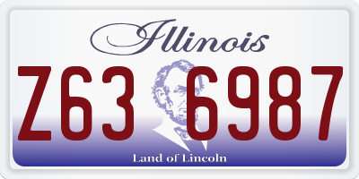 IL license plate Z636987