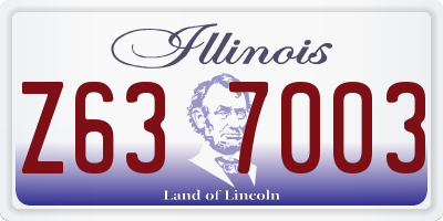 IL license plate Z637003
