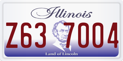 IL license plate Z637004