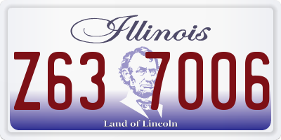 IL license plate Z637006