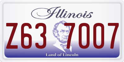 IL license plate Z637007