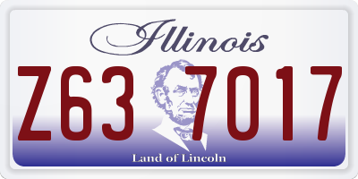 IL license plate Z637017