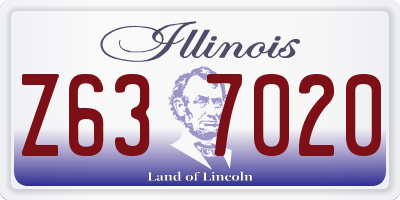 IL license plate Z637020