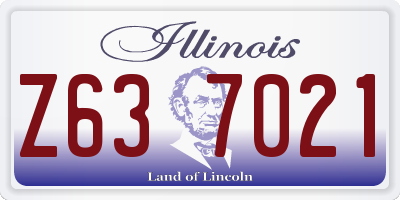 IL license plate Z637021