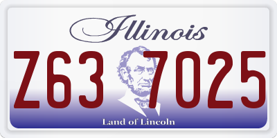 IL license plate Z637025