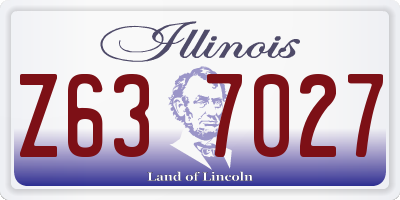 IL license plate Z637027