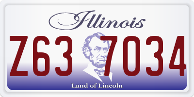 IL license plate Z637034
