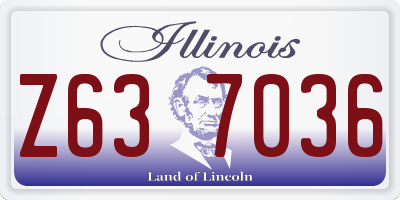 IL license plate Z637036